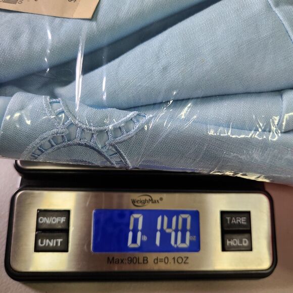 Coldwater Creek Womens Plus Linen Blend Blazer Size 22W Blue Embroidered Career - Picture 12 of 12